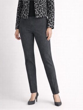 Chicos sz 14R dark charcoal gray slacks NWOT pants slip on